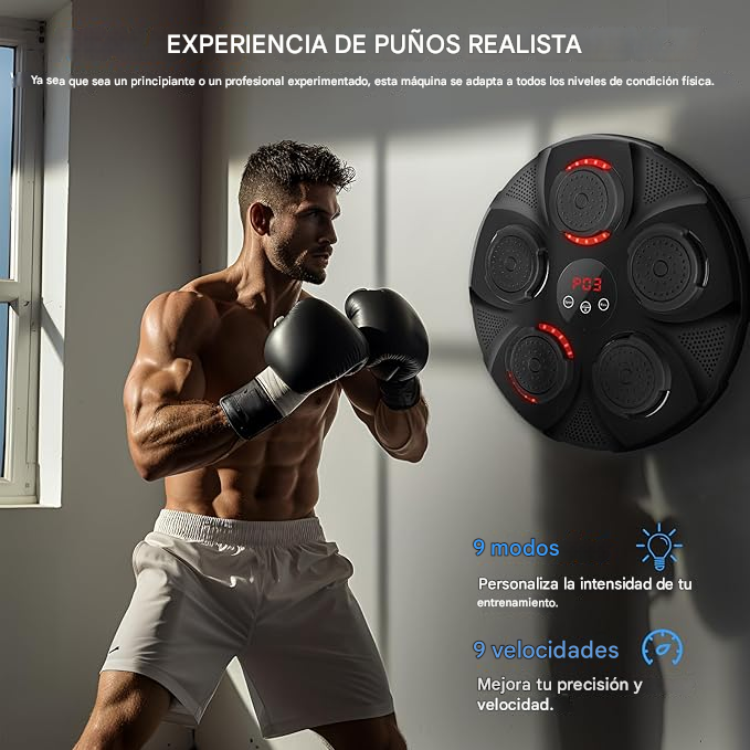 MÁQUINA DE BOXEO MUSICAL BLUETOOTH + GUANTES GRATIS