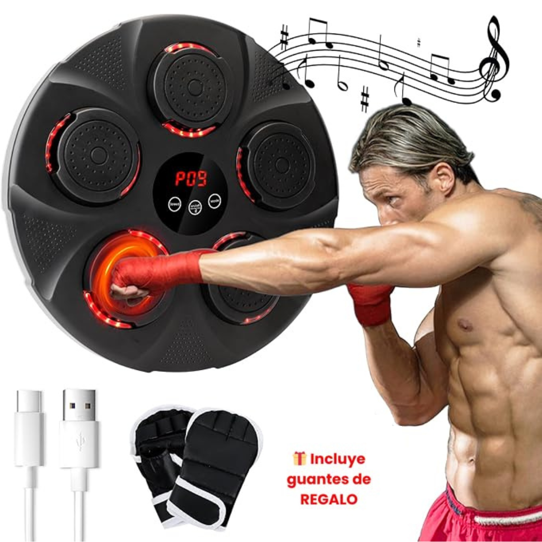 MÁQUINA DE BOXEO MUSICAL BLUETOOTH + GUANTES GRATIS