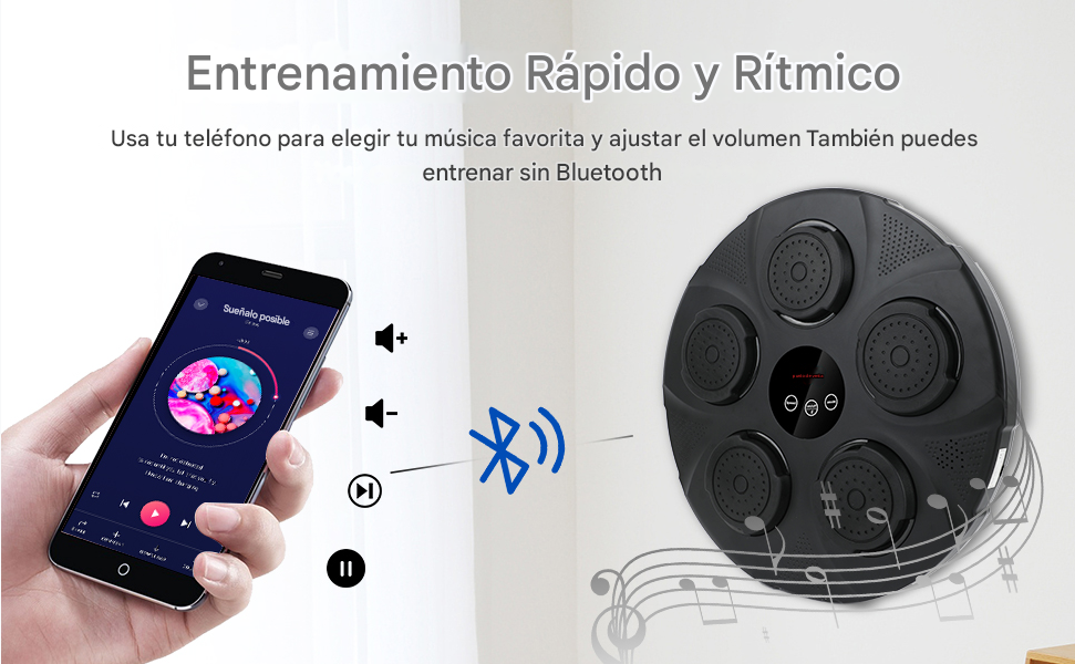 MÁQUINA DE BOXEO MUSICAL BLUETOOTH + GUANTES GRATIS