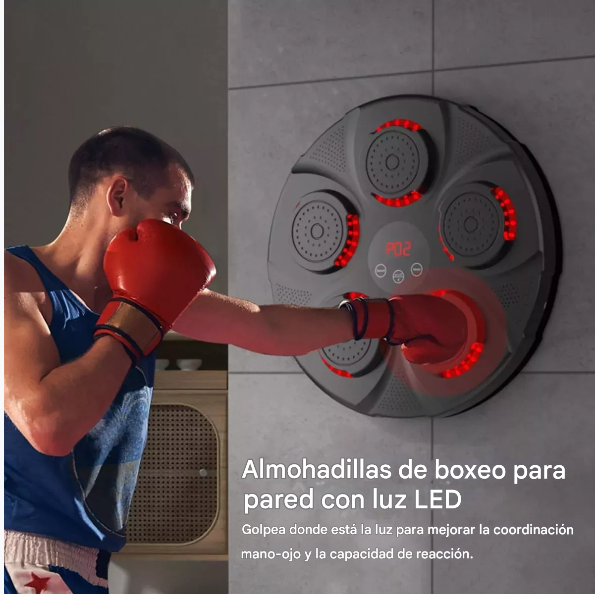 MÁQUINA DE BOXEO MUSICAL BLUETOOTH + GUANTES GRATIS